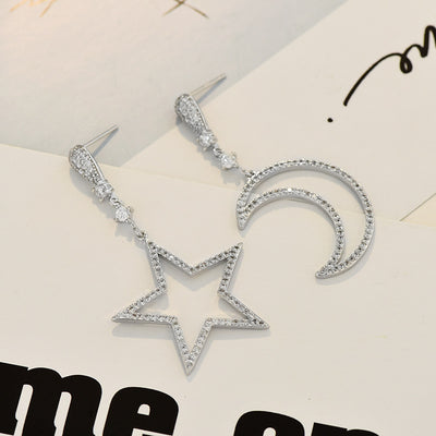 Aretes Asimétricos Luna Estrella para Mujer - Image 8