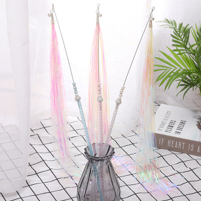 Juguete Interactivo para Gatos - Tubo Acrílico 46cm con Borla Sedosa
