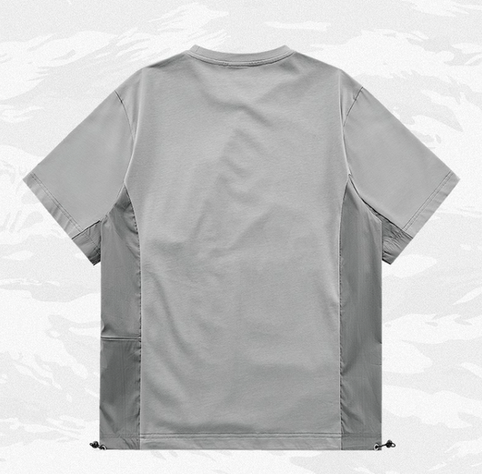 Playera de Contraste con Costuras Combinadas