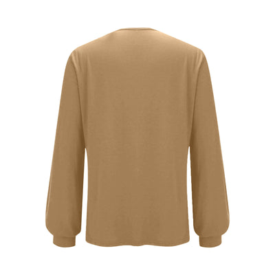Blusa Suéter Holgada con Lentejuelas y Cuello Redondo - Manga Larga Casual - Image 22