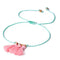 Vintage Multicolor Adjustable Rope Chain Anklet Verde