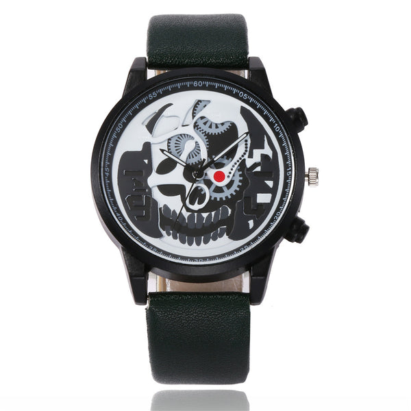 Reloj Pulsera Hombre Calavera Estilo Salvaje - Cinturón y Reloj