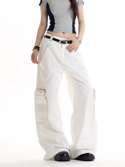 Pantalones Cargo Retro Americano Estilo Hot Girl con Múltiples Bolsillos - Image 8
