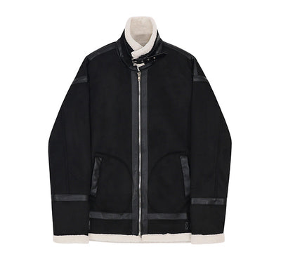 Chaqueta Casual de Lana de Cordero con Cierre para Hombre - Image 14