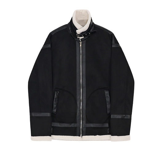 Chaqueta Casual de Lana de Cordero con Cierre para Hombre - Image 14