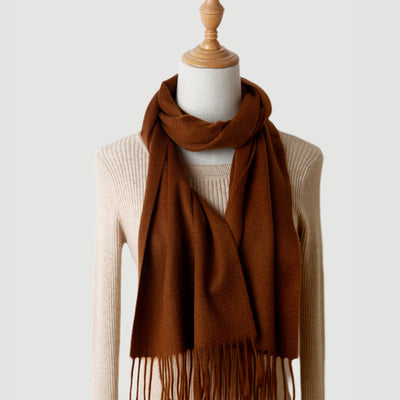 Bufanda de Cachemira Pura Colores Sólidos para Otoño e Invierno - Image 38