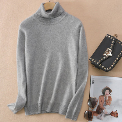 Suéter Cuello Alto de Visón para Mujer - Pullover Otoño Invierno - Image 13