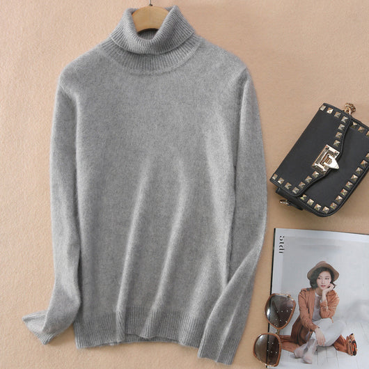 Suéter Cuello Alto de Visón para Mujer - Pullover Otoño Invierno - Image 13
