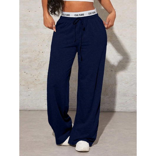 Pantalones Anchos Casual con Estampado de Letras para Mujer - Image 15