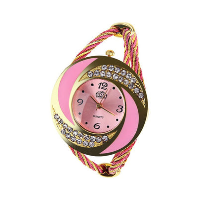 Pulsera Reloj de Diamantes con Trenzado - Image 3