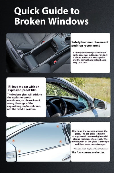 Martillo de Seguridad Automotriz Multifuncional con Rompevidrios - Image 18