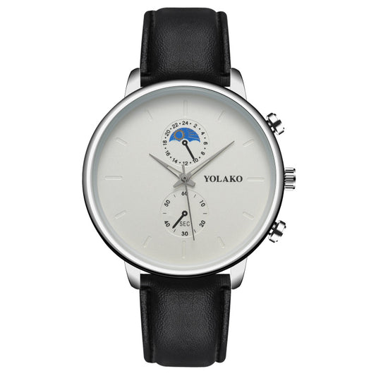 Reloj de Pulsera Ultra Delgado para Hombre con Correa de Cuero - Image 2