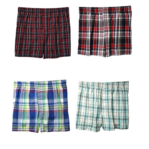 Calzoncillos de Algodón Cuadros para Hombre Talla Grande