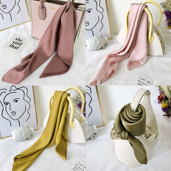 Pañuelo de Seda Puro Color para Mujer - Elegancia y Versatilidad