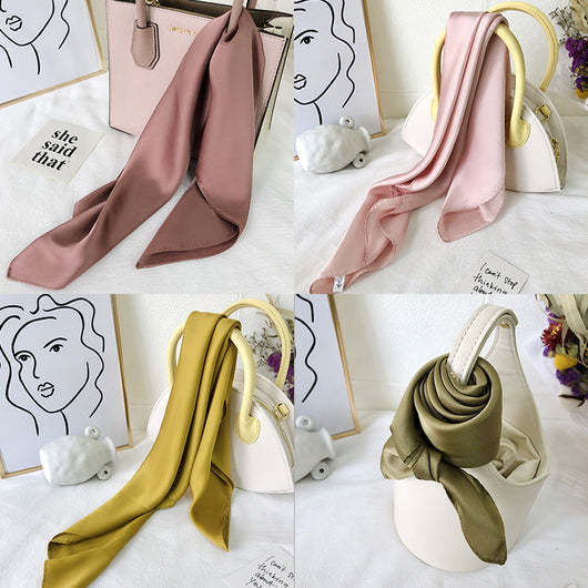 Pañuelo de Seda Puro Color para Mujer - Elegancia y Versatilidad - Image 2