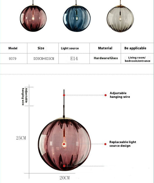 Lámpara de Techo Moderna con Bola de Cristal Ondulado - Image 20