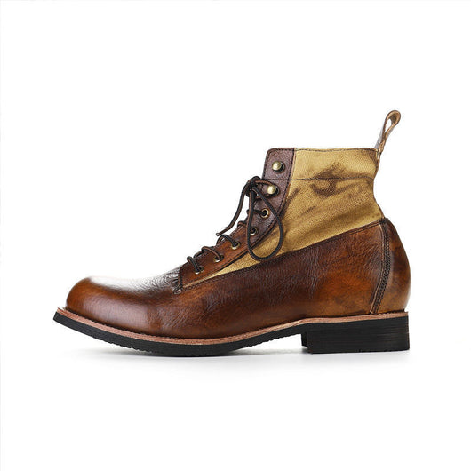 Botas Martin de Cuero para Hombre - Estilo Retro Invierno - Image 12