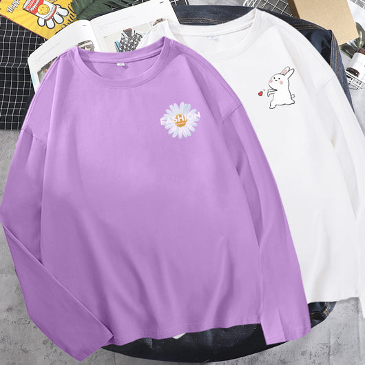 Camiseta de Algodón de Manga Larga para Mujer - Image 39