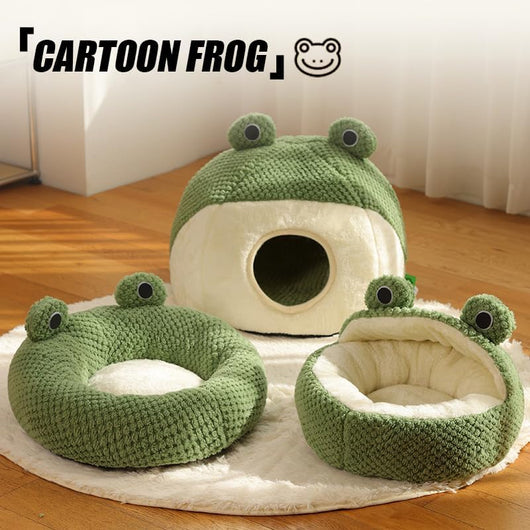 Cama para Gatos en Forma de Rana - Cueva Cómoda para Mascotas Pequeñas - Image 13