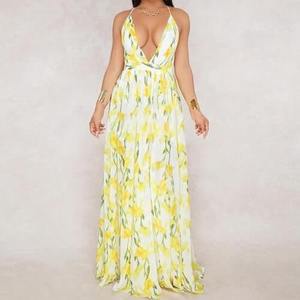 Vestido de Gasa con Escote en V Profundo y Espalda Descubierta - Image 7