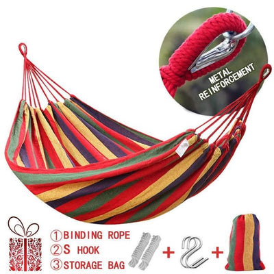 Hamaca Doble de Lona para Camping y Ocio al Aire Libre - Image 10