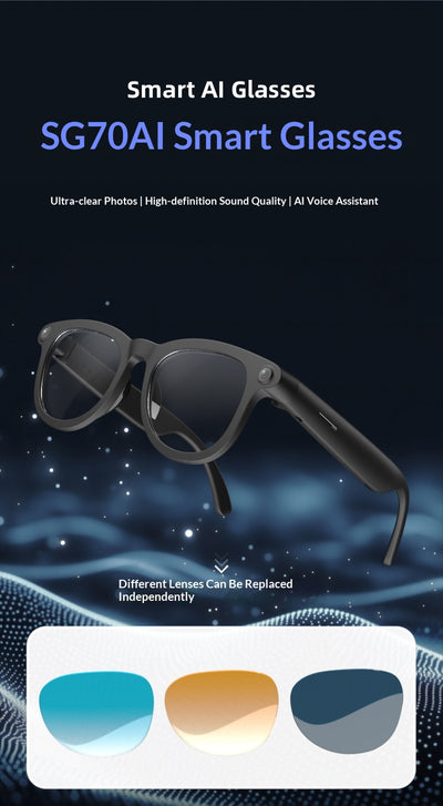 Gafas Inteligentes SG70 con Asistente de Voz y Traducción en Tiempo Real - Image 9