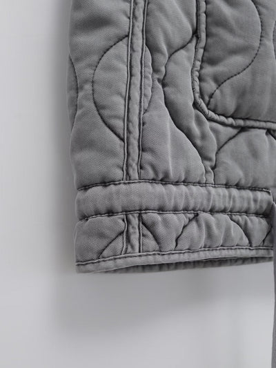 Chaleco Casual de Algodón Gris para Mujer con Cuello de Pie - Image 15