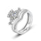 Anillo Corona Floral Diosa - Set 3 en 1 Plata