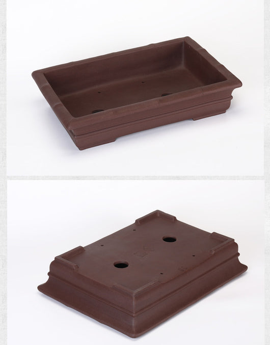 Maceta Rectangular de Cerámica Púrpura Artesanal - Drenaje Óptimo para Plantas - Image 19