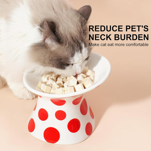 Comedero Elevado Cerámico Ancho para Gatos - Diseño Inclinado Antiúlcera - Image 3