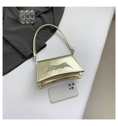 Bolsa Bandolera Diseño Francés con Cadena y Textura Crack - Image 12