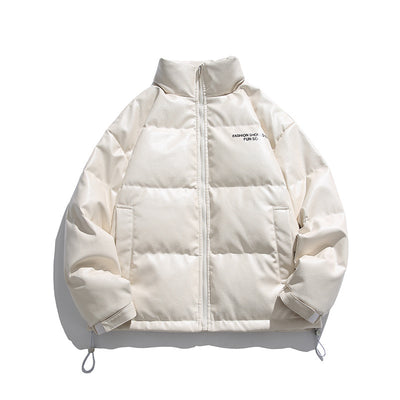 Chaqueta Acolchada de Plumón de Pato Blanco con Cuello Alzado para Hombre - Image 11