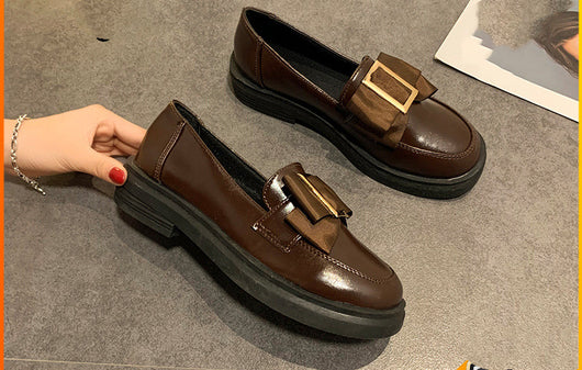 Mocasines Plataforma Mujer con Hebilla Cuadrada - Estilo Británico Elegante - Image 15