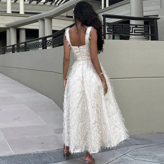 Vestido Sin Mangas con Flecos Elegante para Mujer - Image 3
