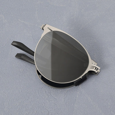 Gafas de Sol Vintage Plegables para Hombre en Acero Inoxidable - Image 18
