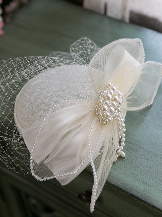 Gorra Vintage de Malla Blanca Perla - Image 4