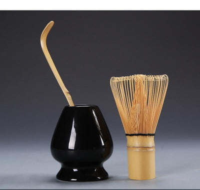 Juego de Té Matcha Japonés Tradicional de Tres Piezas con Batidor de Bambú - Image 12