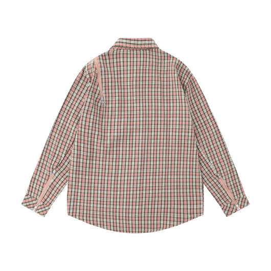Camisa de Manga Larga a Cuadros con Bolsillo Bordado para Hombre - Image 19