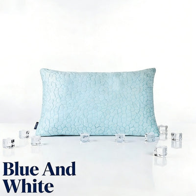 Almohada de Espuma Viscoelástica con Textura Refrescante y Patrón de Piedra Azul - Image 7