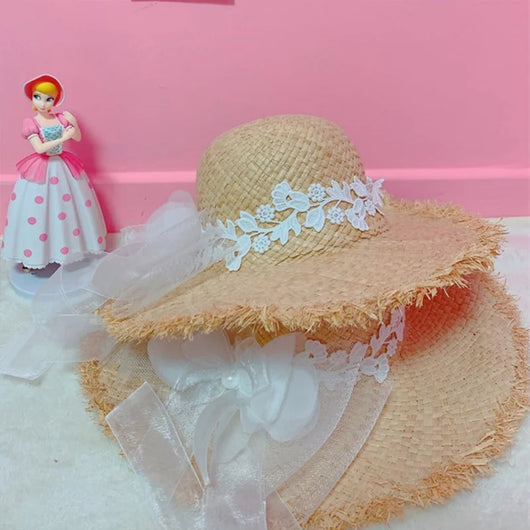 Sombrero de Rafia Ancho con Encaje Bosque y Moño para Mujer Shade - Image 7