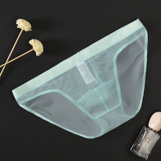 Calzoncillos Tipo Slip Transparentes de Malla Hombre Cintura Baja