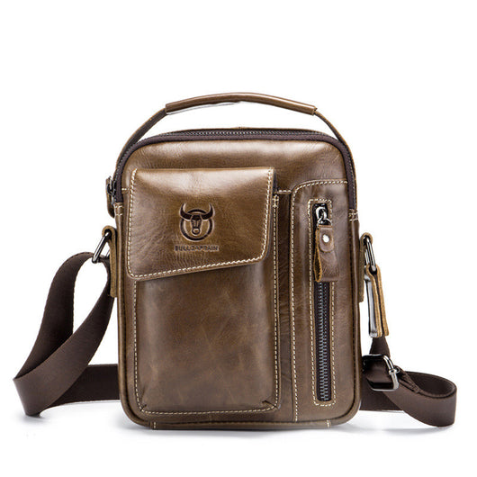 Bolsa Mensajero de Cuero Genuino para Hombre - Primera Capa - Image 3
