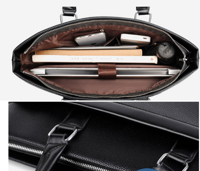 Maletín Ejecutivo de Cuero Suave Gran Capacidad para Hombre - Image 30