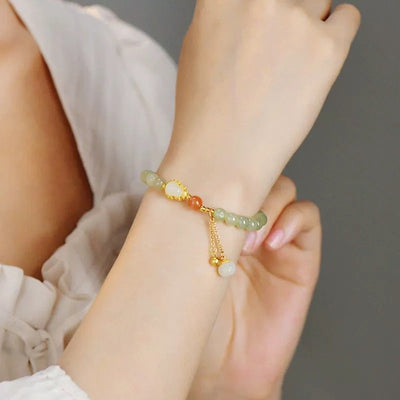 Pulsera para Mujer Qingshui con Calabaza Dorada - Elegancia y Prosperidad - Image 11