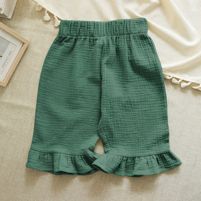 Shorts de Algodón con Volantes para Niñas - Versátiles y Cómodos - Image 10