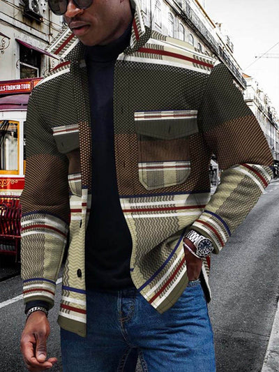 Cardigan Estampado 3D con Degradado de Colores y Botones en Relieve - Image 3