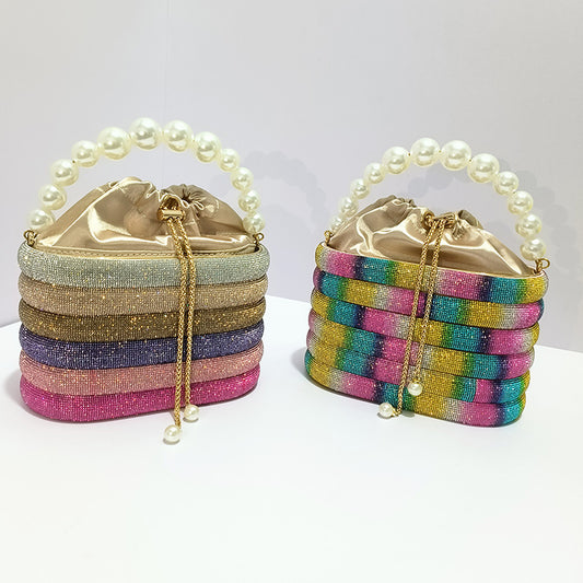 Bolso de Noche Brillante con Cristales de Rhinestone