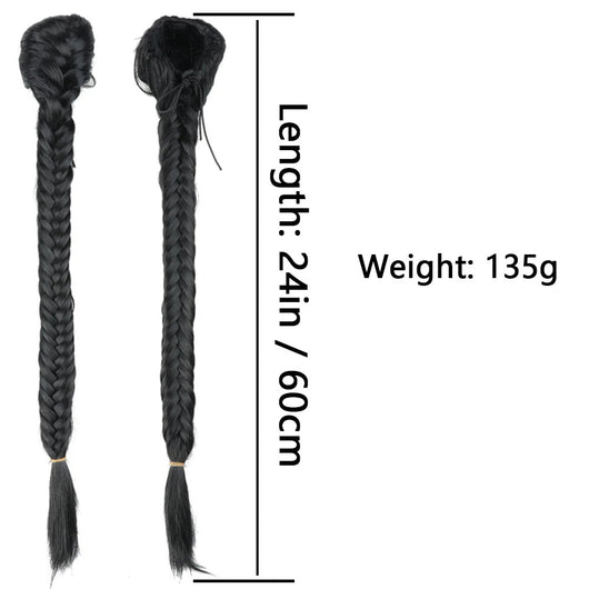 Peluca Trenza Sintética Cola de Caballo Estilo Fishtail para Mujer - Image 5