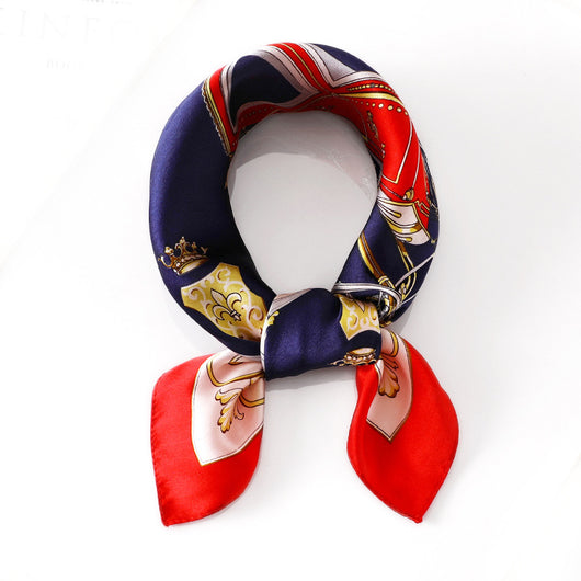 Pañuelo de Seda Cuadrado para Mujer - Diseño Estampado Versátil Primavera Verano - Image 15