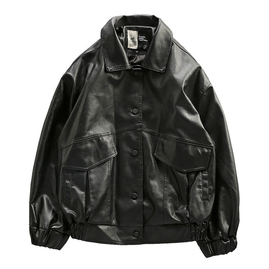 Chaqueta de Cuero PU para Motociclista Joven - Estilo Piloto Clásico - Image 3